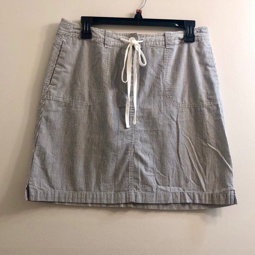 Talbots Blue White Pinstripe Skirt size 10